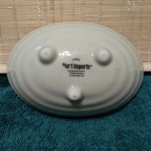 Pier 1 Imports Ceramic Oval Trinket Dish - Picture 3 of 7